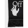 Black scarf with signature print