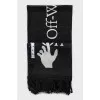 Black scarf with signature print