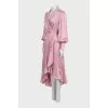 Pink silk dress with ties