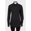 Black straight-cut shirt