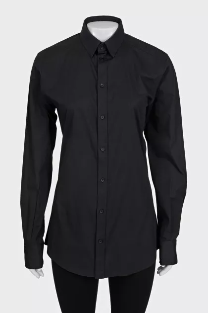Black straight-cut shirt