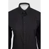 Black straight-cut shirt