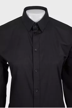 Black straight-cut shirt