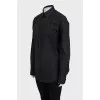 Black straight-cut shirt