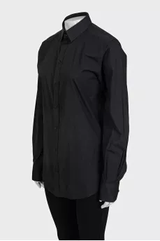 Black straight-cut shirt