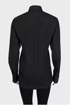 Black straight-cut shirt