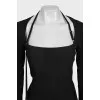 La Robe Esca Black Backless Mini Dress