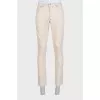 Men's beige button-down jeans