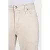 Men's beige button-down jeans
