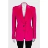 Velvet fitted jacket with buttons