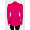 Velvet fitted jacket with buttons
