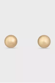 Round gold stud earrings