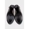 Two-tone leather slingbacks