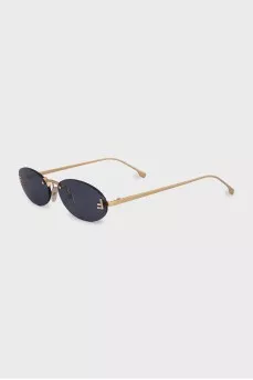 Oval sunglasses with rhinestones