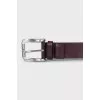 Men's purple leather belt