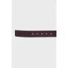 Men's purple leather belt