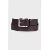 Men's purple leather belt