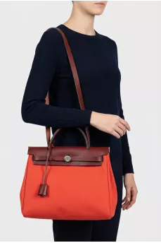 Сумка Herbag 31 з текстилю та шкіри