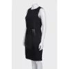 Tweed dress with satin inserts