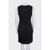 Tweed dress with satin inserts