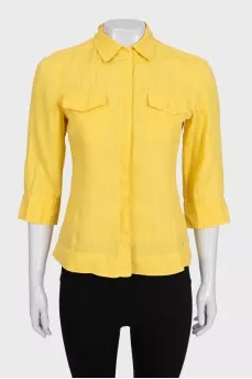 Yellow linen shirt