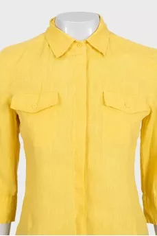 Yellow linen shirt