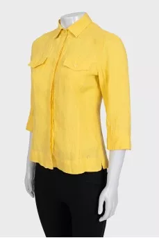 Yellow linen shirt