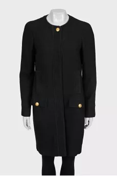Straight-cut cardigan with buttons
