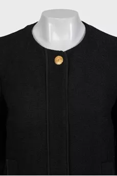 Straight-cut cardigan with buttons