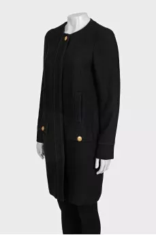 Straight-cut cardigan with buttons