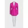Pink fitted wool suit