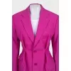 Pink fitted wool suit