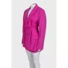 Pink fitted wool suit