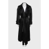 Black cloak with a belt