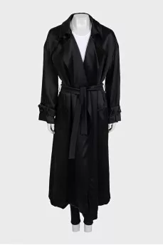 Black cloak with a belt