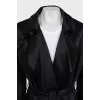 Black cloak with a belt