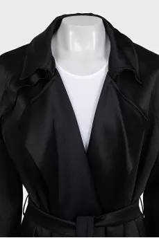 Black cloak with a belt
