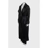 Black cloak with a belt