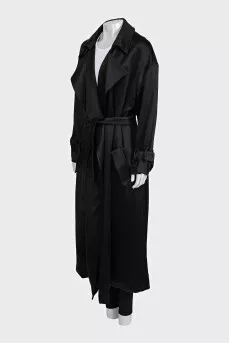 Black cloak with a belt