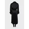 Black cloak with a belt
