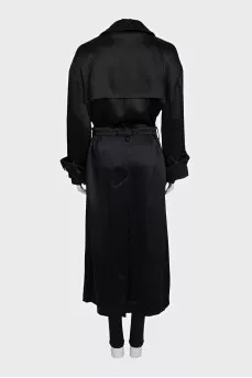 Black cloak with a belt