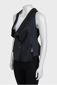 Fitted pinstripe vest