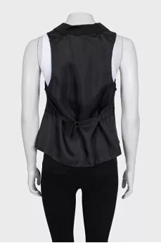 Fitted pinstripe vest