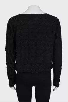 Knitted sweater made of cashmere and silk