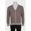 Men's brown cardigan