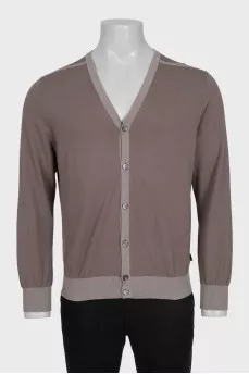 Men's brown cardigan