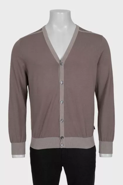 Men's brown cardigan