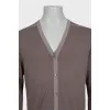 Men's brown cardigan