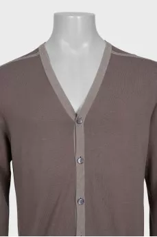 Men's brown cardigan