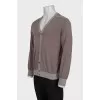 Men's brown cardigan